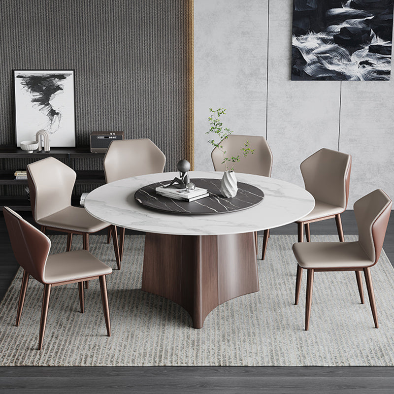 Contemporary 1/3/4/7/11 Pieces Furniture Round Stone Dining Set for Home