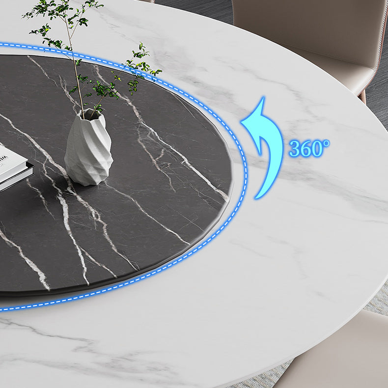 Contemporary 1/3/4/7/11 Pieces Furniture Round Stone Dining Set for Home