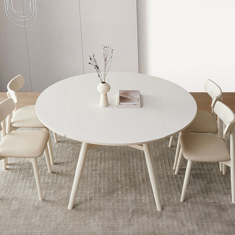 Modern 1/4/5/7 Pieces Furniture Round Stone Dining Set in White