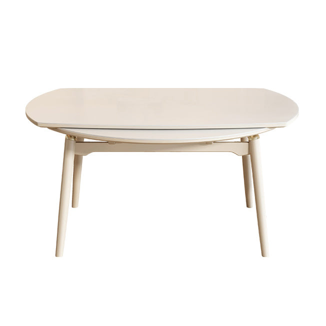 Modern 1/4/5/7 Pieces Furniture Round Stone Dining Set in White