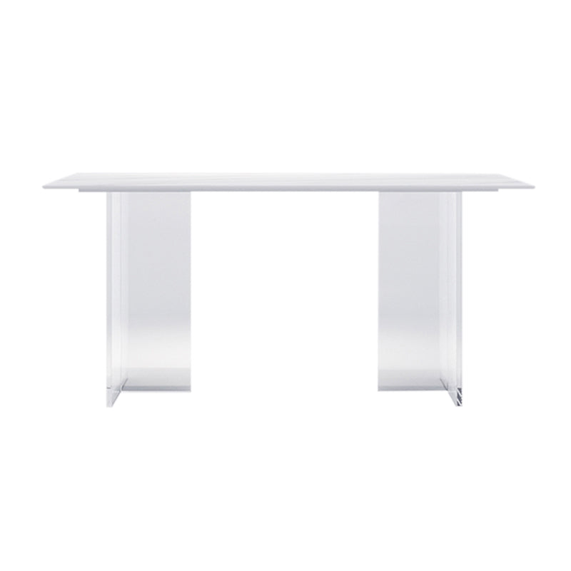 Modern 1/4/5/7 Pieces Dining Table Rectangle Stone Furniture in White