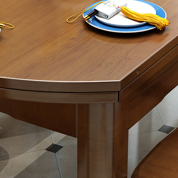 Modern Style Dining Table Solid Wood Butterfly Leaf Dining Table for Kitchen Use