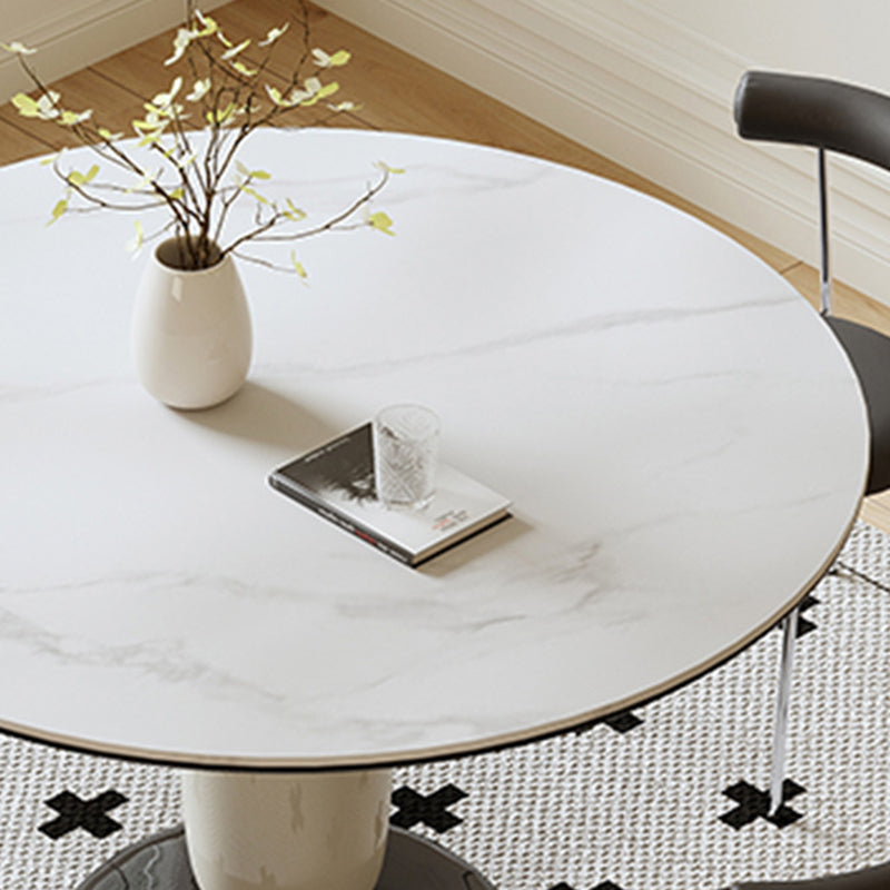 Contemporary Kitchen Dinner Table Round Pedestal Dining Table