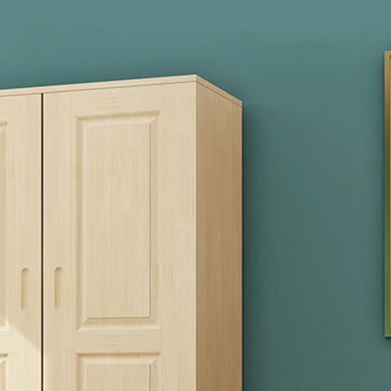 Contemporary Style Wardrobe Armoire Wooden Wardrobe Closet with Door and Drawer