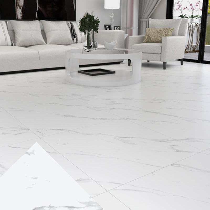 Peel and Stick PVC Flooring Low Gloss Imitation Marble Waterproof Square Vinyl Flooring