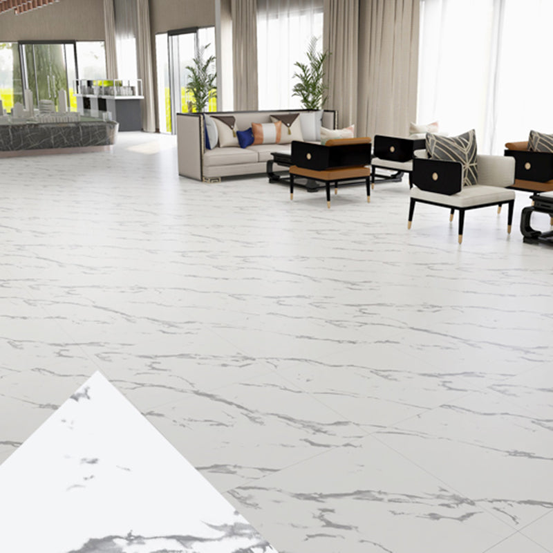 Peel and Stick PVC Flooring Low Gloss Imitation Marble Waterproof Square Vinyl Flooring