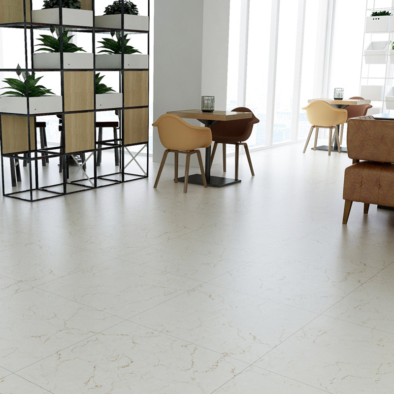 Peel and Stick PVC Flooring Low Gloss Imitation Marble Waterproof Square Vinyl Flooring