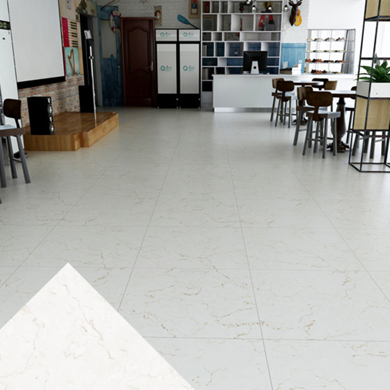 Peel and Stick PVC Flooring Low Gloss Imitation Marble Waterproof Square Vinyl Flooring