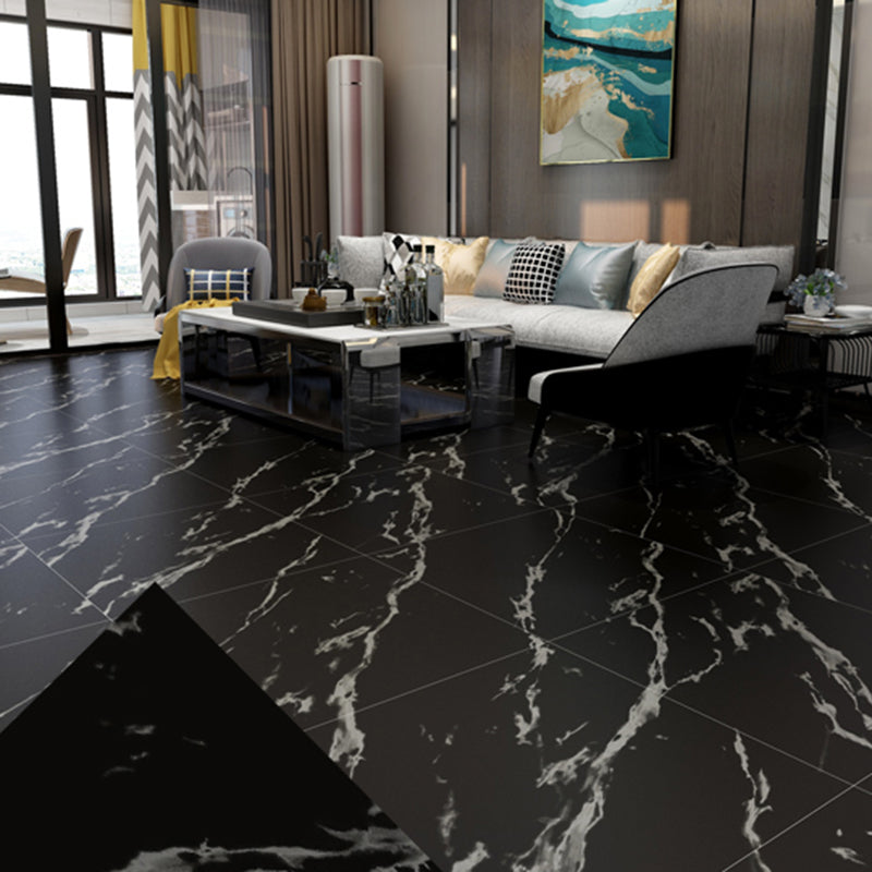 Peel and Stick PVC Flooring Low Gloss Imitation Marble Waterproof Square Vinyl Flooring