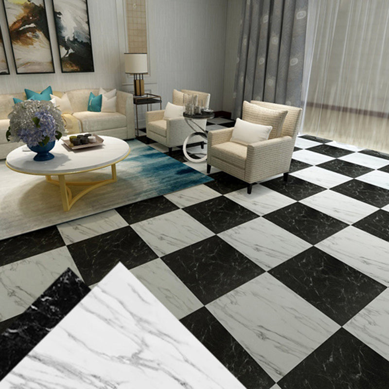 Peel and Stick PVC Flooring Low Gloss Imitation Marble Waterproof Square Vinyl Flooring