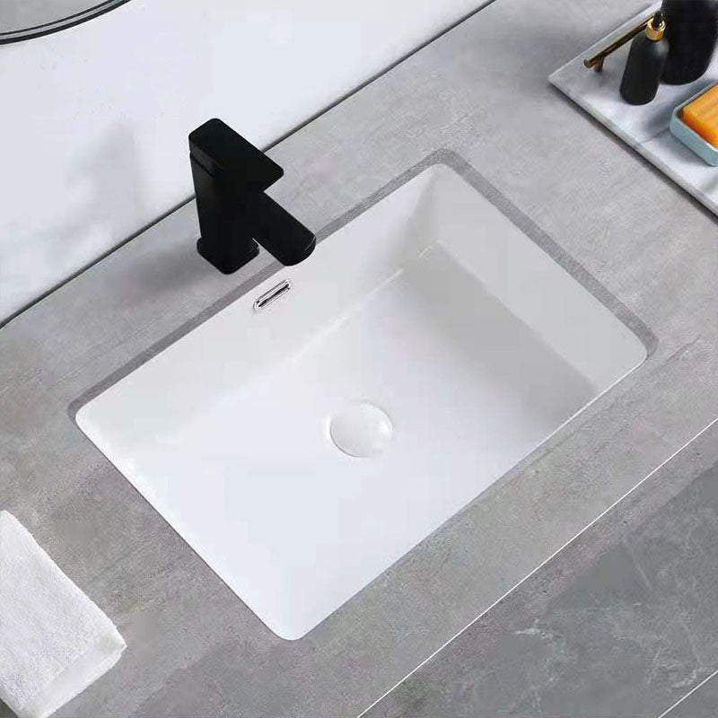 Rectangular Bathroom Sink Porcelain Modern Bathroom Sink(Not Included Faucets)