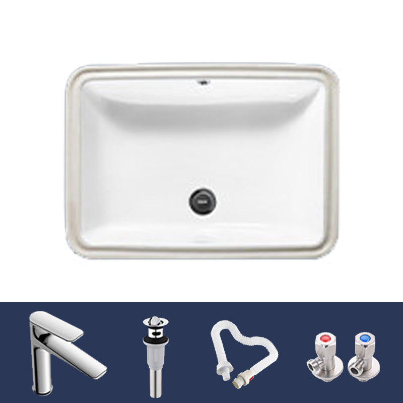 Classic Bathroom Sink Rectangular Vessel Bathroom Sink with Faucet