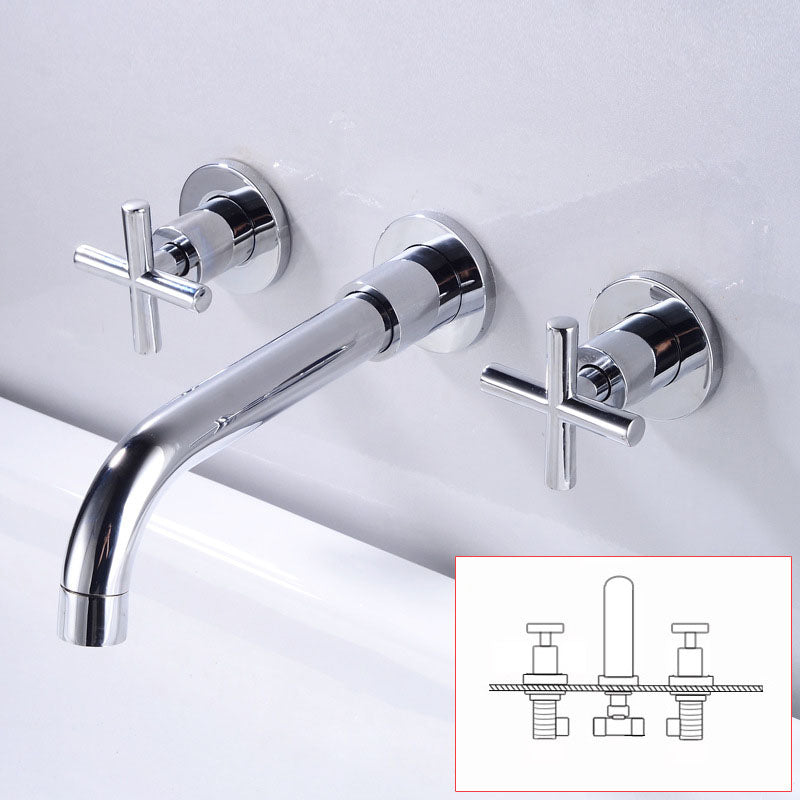 Modern Wall Mounted Faucet Bathroom Rotate Handle Bathtub Faucet
