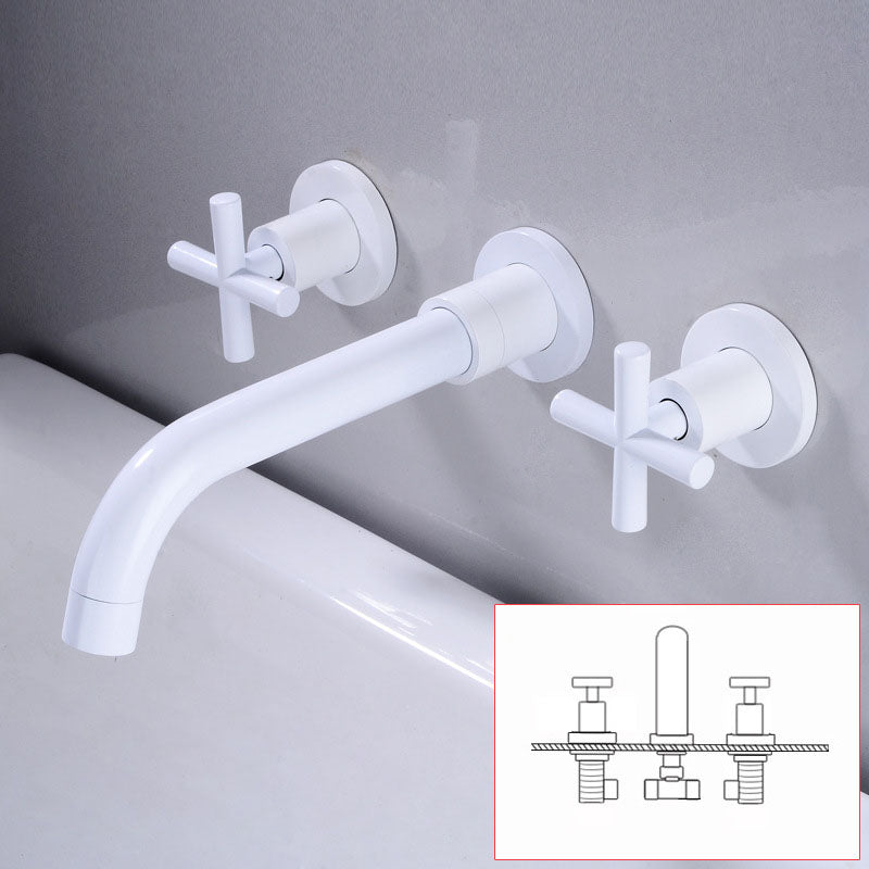 Modern Wall Mounted Faucet Bathroom Rotate Handle Bathtub Faucet