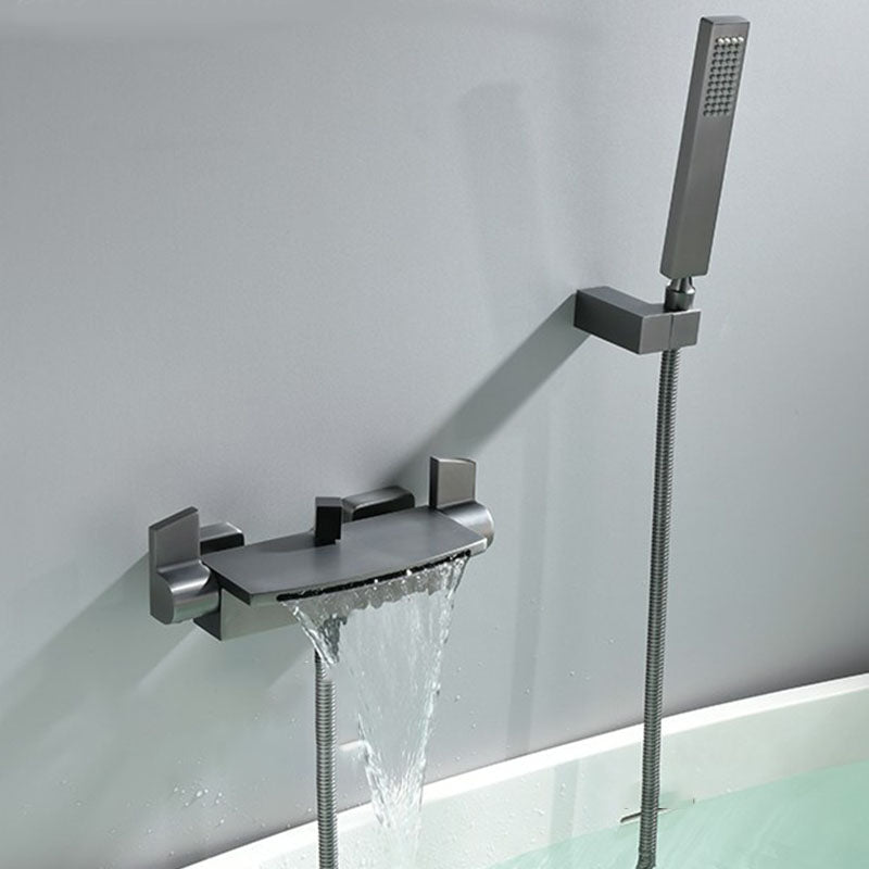 Modern Bathtub Faucet Handheld Shower Head Wall-mounted Waterfall Faucet