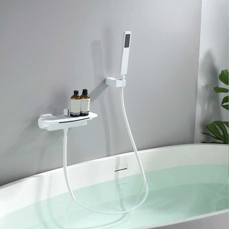 Modern Bathtub Faucet Handheld Shower Head Wall-mounted Waterfall Faucet