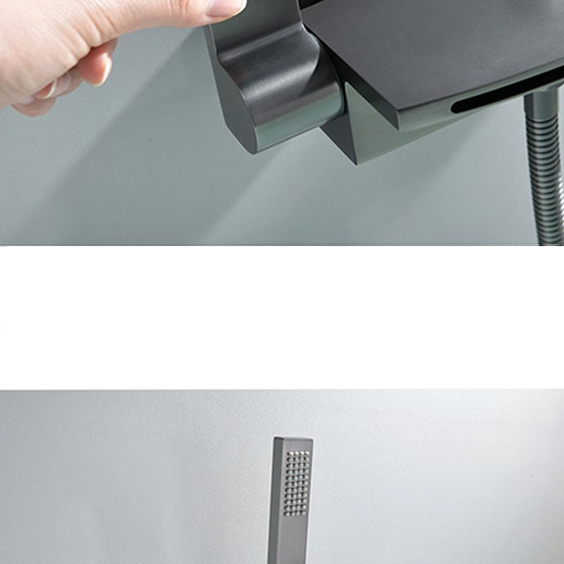Modern Bathtub Faucet Handheld Shower Head Wall-mounted Waterfall Faucet