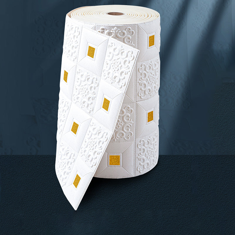 Modern 3D Embssed Wall Ceiling Peel and Stick Waterproof Wall Paneling