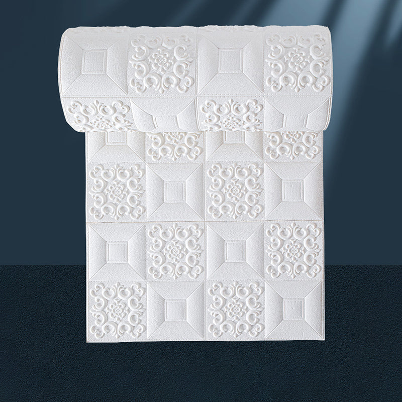 Modern 3D Embssed Wall Ceiling Peel and Stick Waterproof Wall Paneling