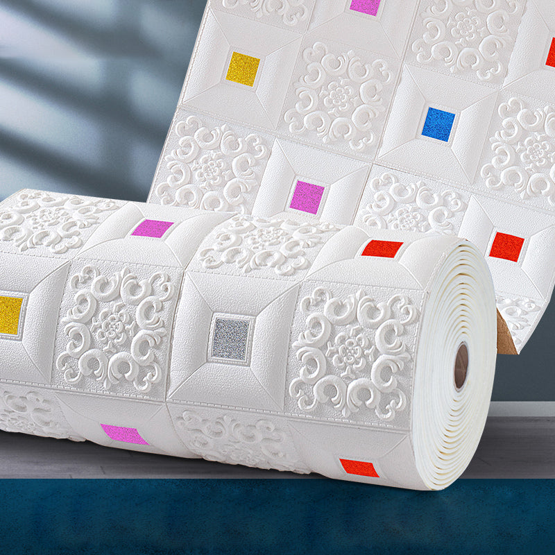 Modern 3D Embssed Wall Ceiling Peel and Stick Waterproof Wall Paneling