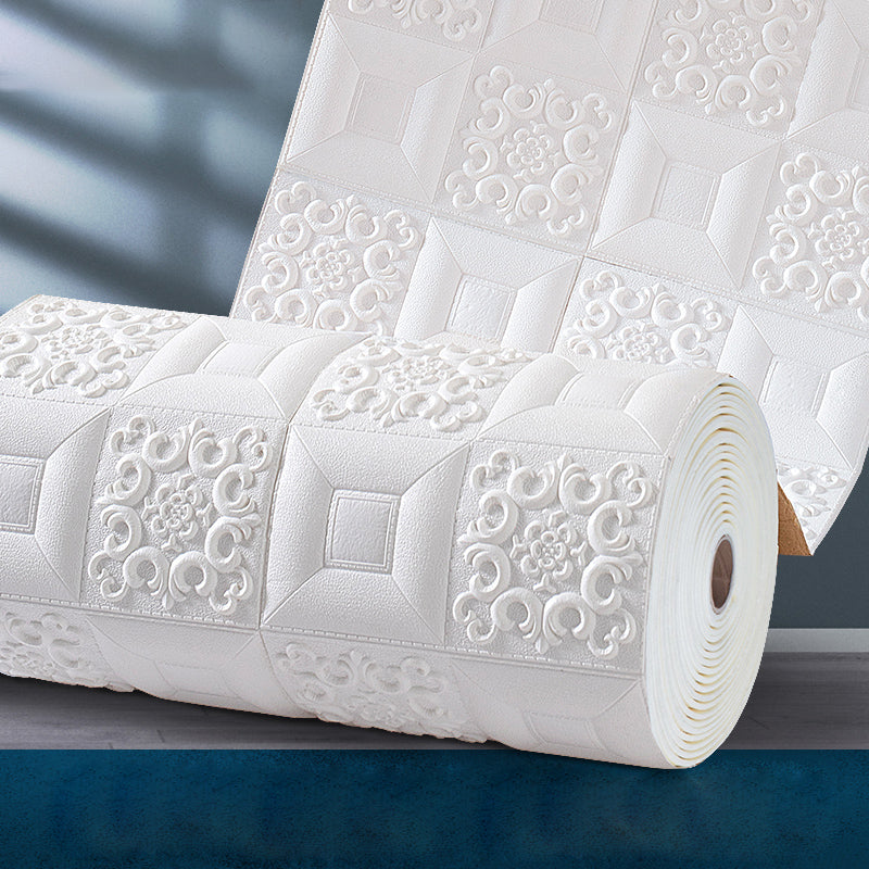Modern 3D Embssed Wall Ceiling Peel and Stick Waterproof Wall Paneling