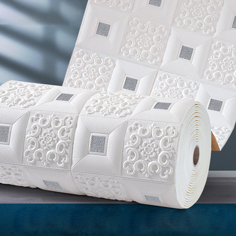 Modern 3D Embssed Wall Ceiling Peel and Stick Waterproof Wall Paneling