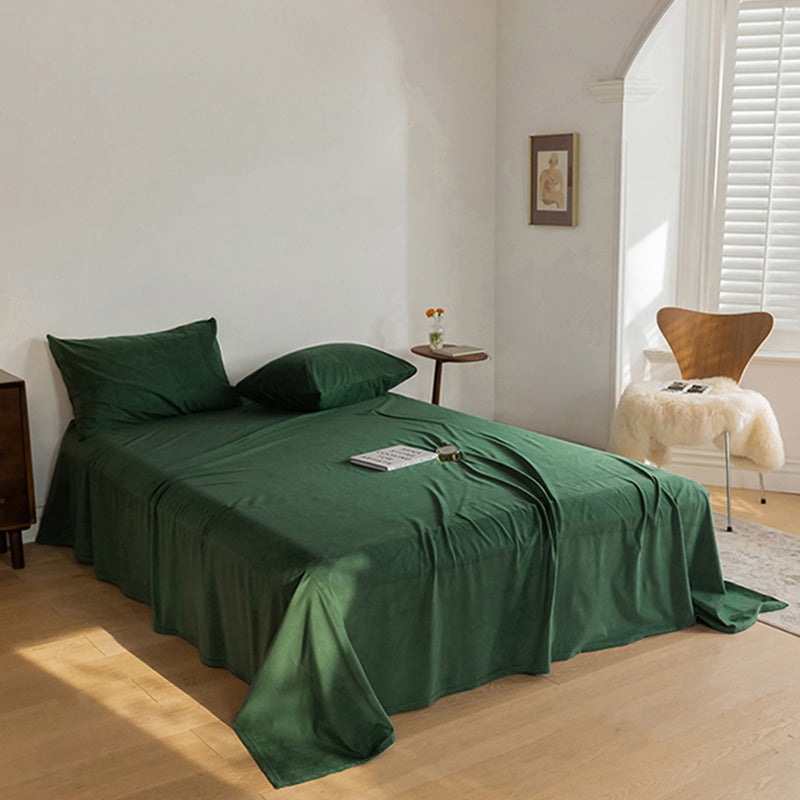 Solid Color Bed Sheet Set Polyester Soft & Smooth Bed Sheet Set