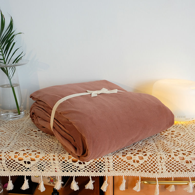 Solid Color Bed Sheet Set Polyester Soft & Smooth Bed Sheet Set