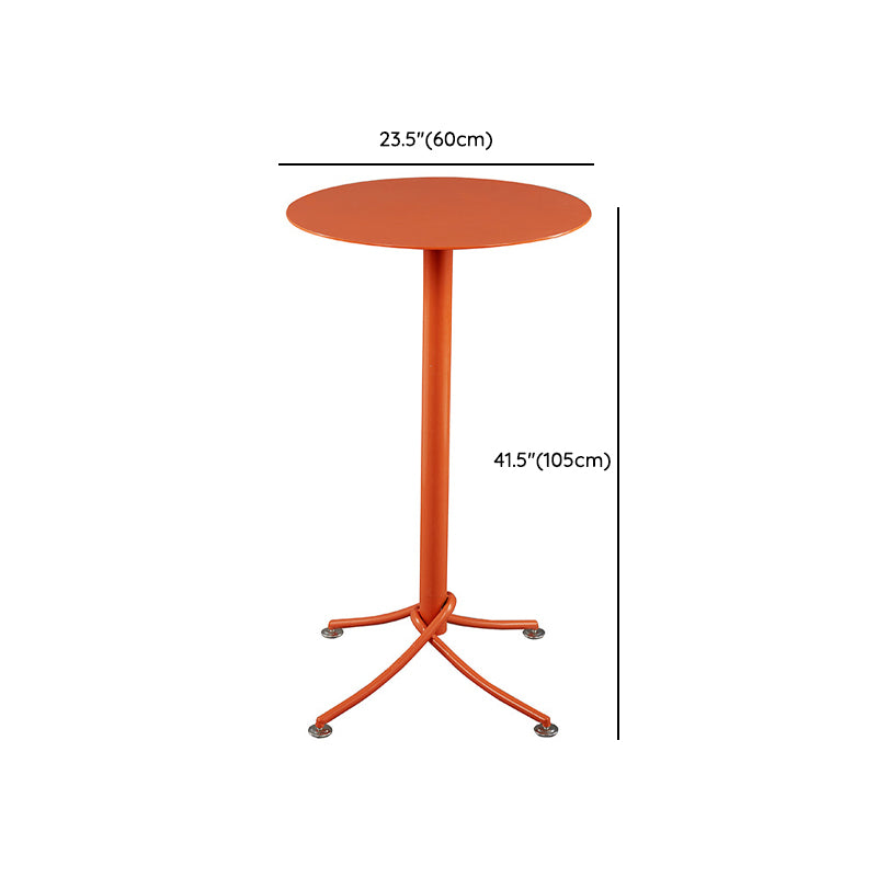 Metal Dining Table Industrial Style Outdoor Bar Table for Bistro