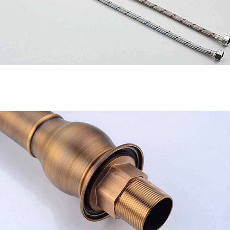 Vintage Bathroom Tube Faucet One Handle Flush Mount Bathtub Faucet