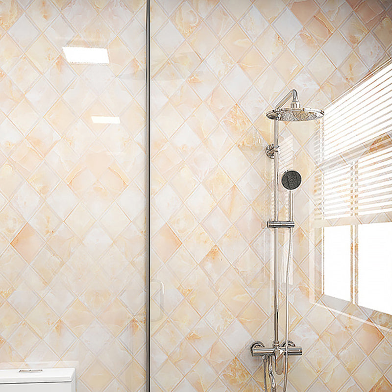 Marbling Peel & Stick Tile Stain Resistant Single Tile for Bathroom Backsplash