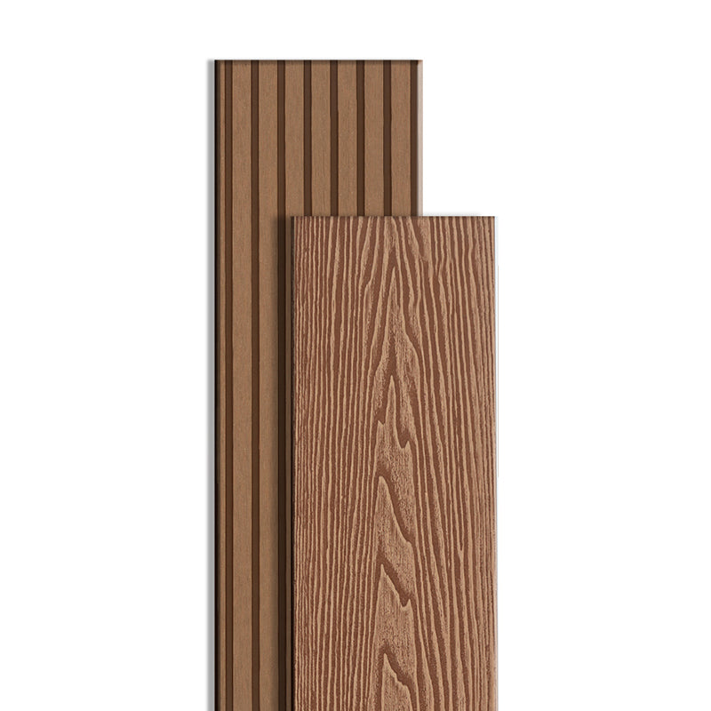 Outdoor Patio Deck Tile Kit Nailed Composite Embossed Deck Plank