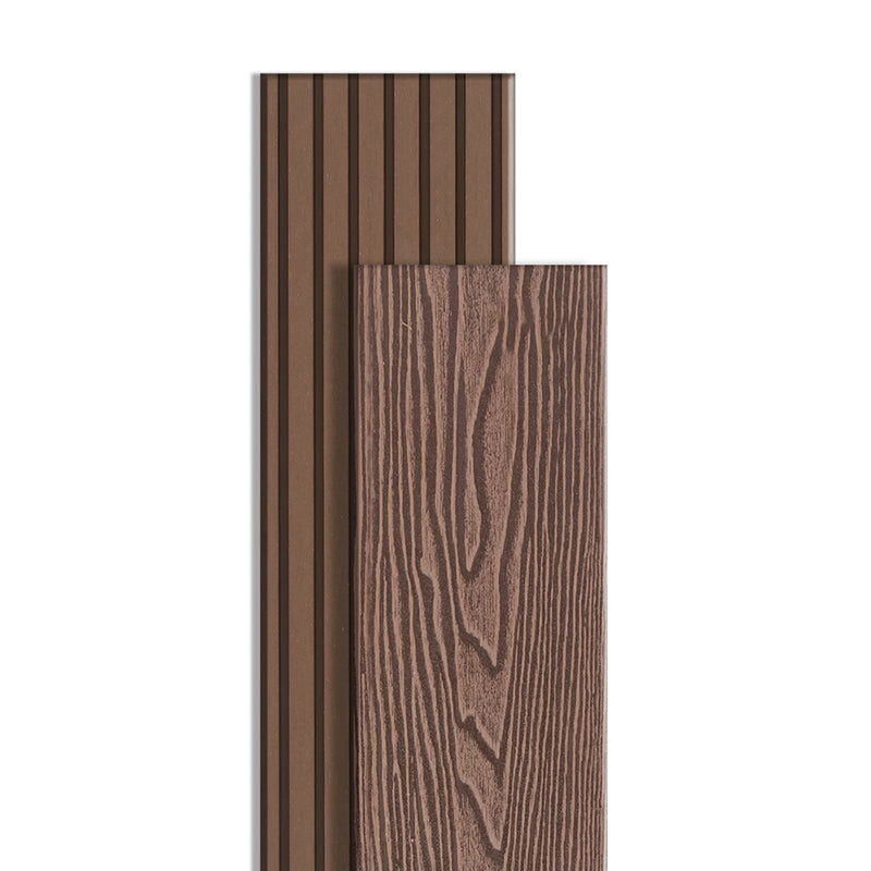 Outdoor Patio Deck Tile Kit Nailed Composite Embossed Deck Plank