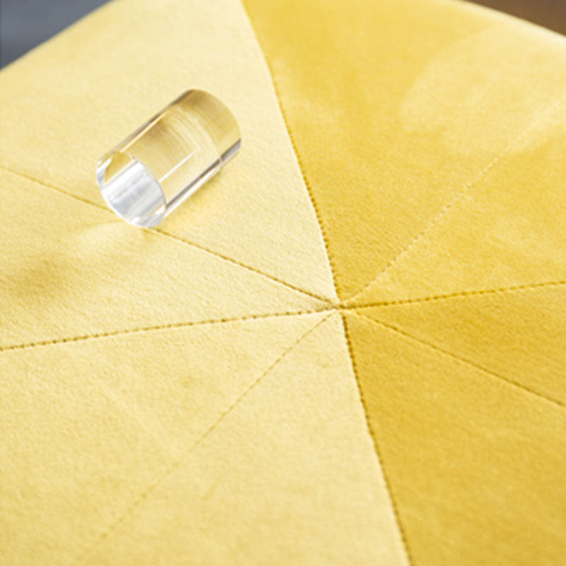 Modern Pouf Ottoman Velvet Upholstered Fade Resistant Solid Color Square Ottoman