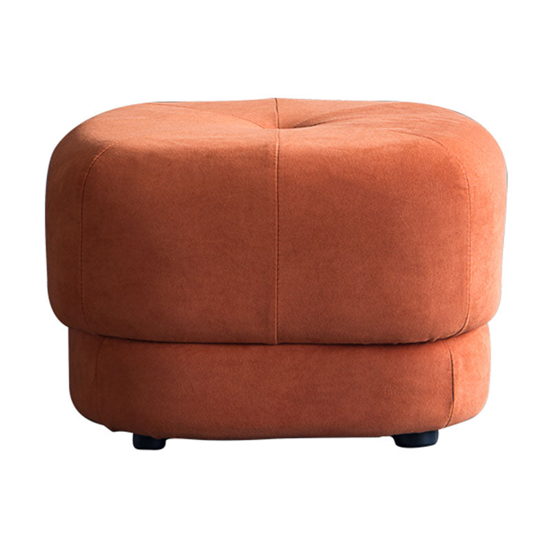 Modern Ottoman Velvet Upholstered Fade Resistant Solid Color Square Ottoman