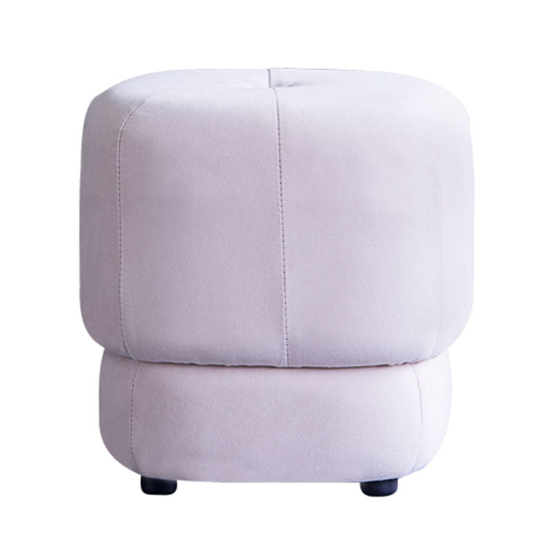 Modern Ottoman Velvet Upholstered Fade Resistant Solid Color Square Ottoman