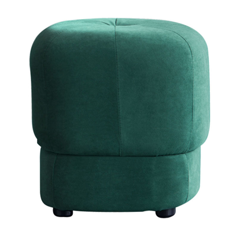 Modern Ottoman Velvet Upholstered Fade Resistant Solid Color Square Ottoman