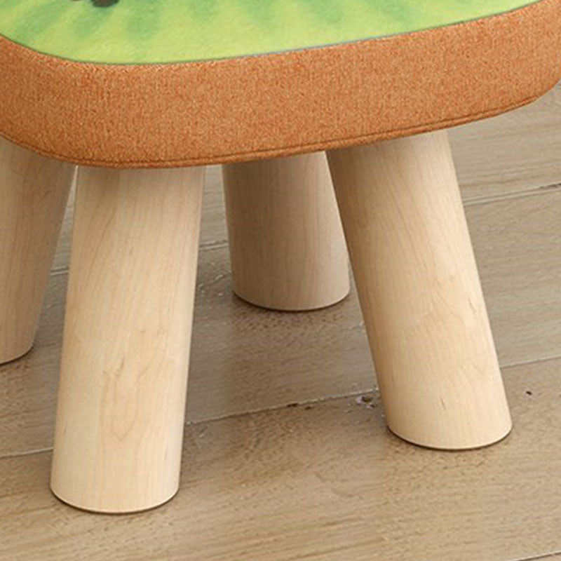 Modern Ottoman Cotton Fade Resistant Detachable Seat Cover Solid Color Square Ottoman