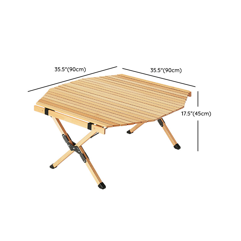 Industrial Beech Wood Folding Table Outdoor Solid Wood Camping Table