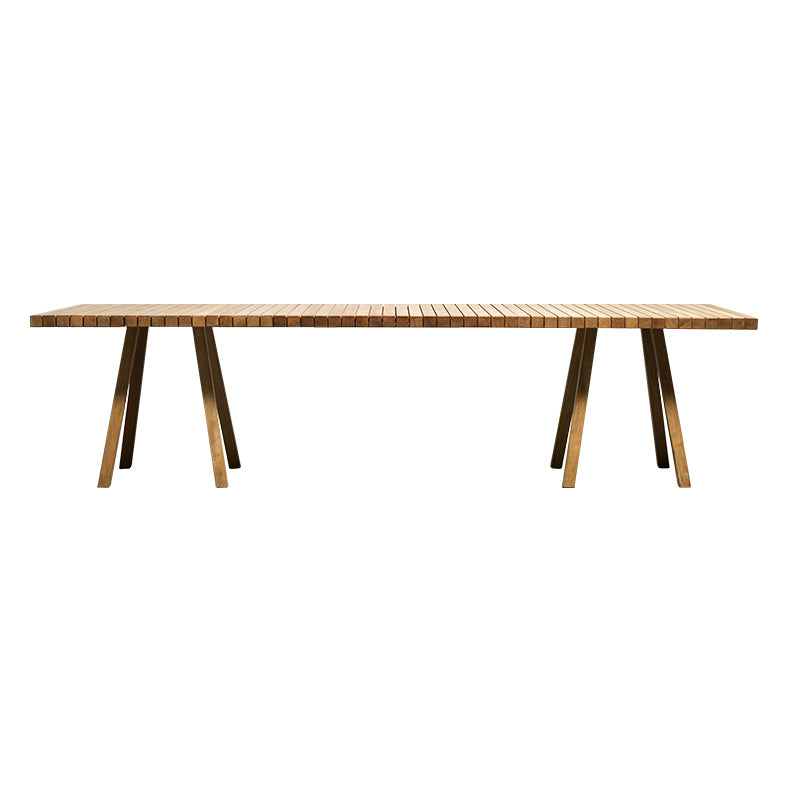 Contemporary Aluminum Coffee Table Metal Frame Outdoor Dining Table