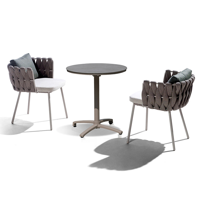 Contemporary Aluminum Coffee Table Metal Frame Outdoor Dining Table