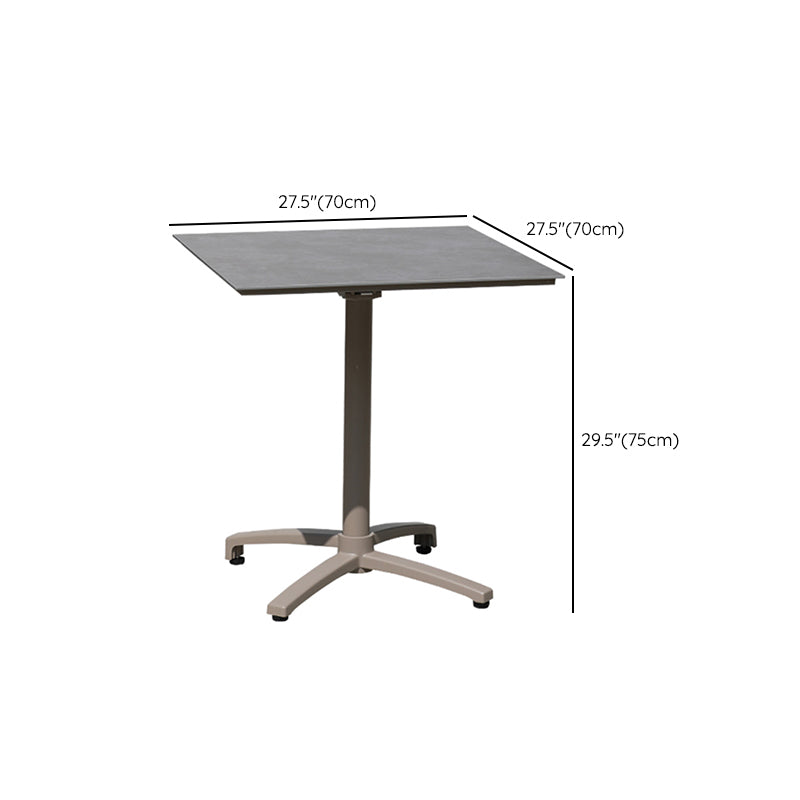 Contemporary Aluminum Coffee Table Metal Frame Outdoor Dining Table
