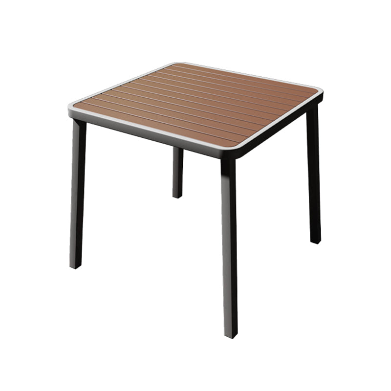 Outdoor Contemporary Coffee Table Metal Frame Rectangle Dining Table