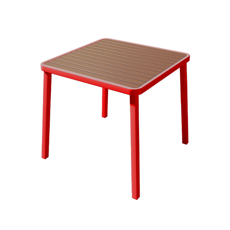 Outdoor Contemporary Coffee Table Metal Frame Rectangle Dining Table