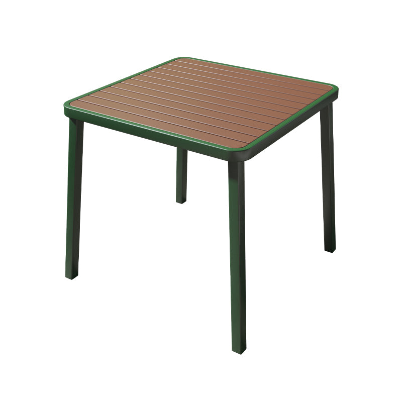 Outdoor Contemporary Coffee Table Metal Frame Rectangle Dining Table