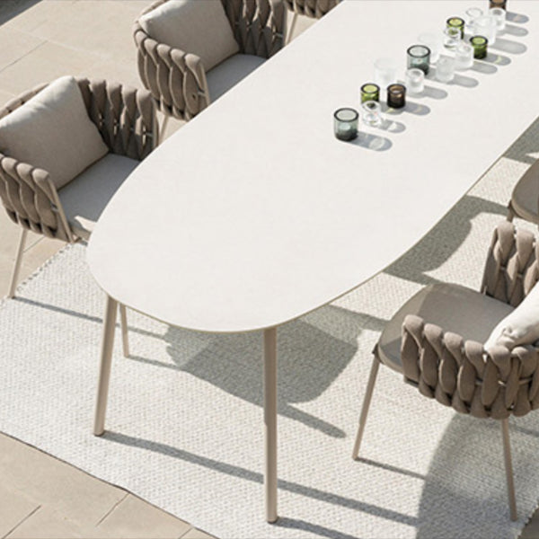 1/2/3/7 Pieces Bistro Table Set Stone and Metal Patio Dining Sets