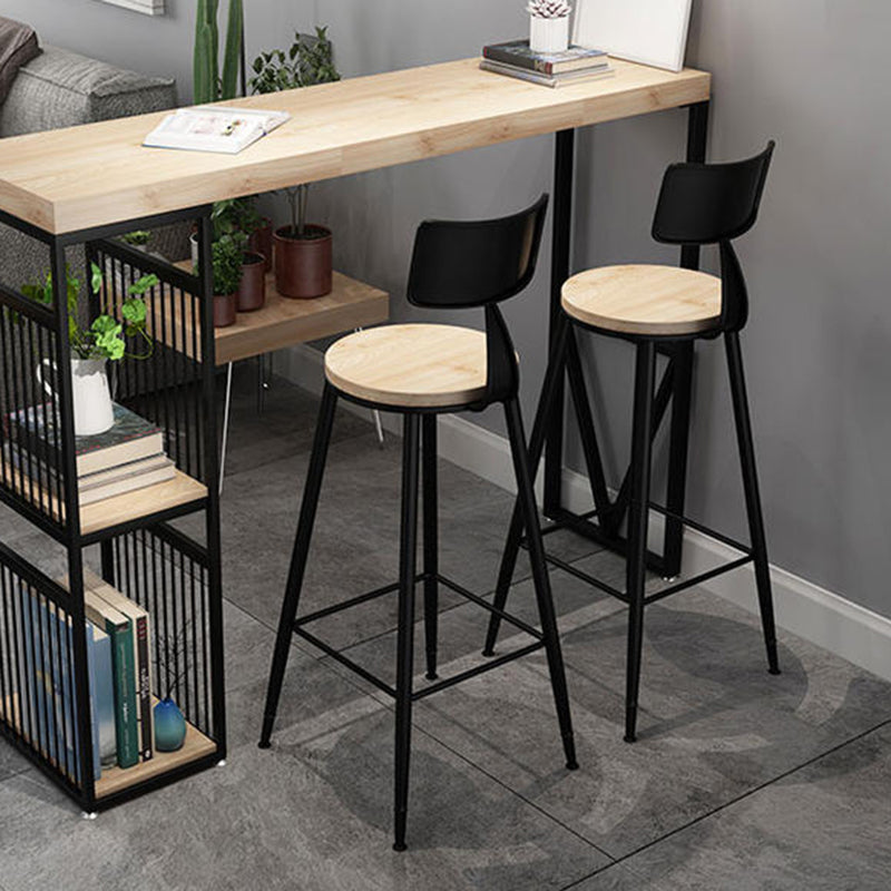 Modern Bar Table Set 1/2/3 Pieces Solid Wood Rectangle Bistro Set for Indoor