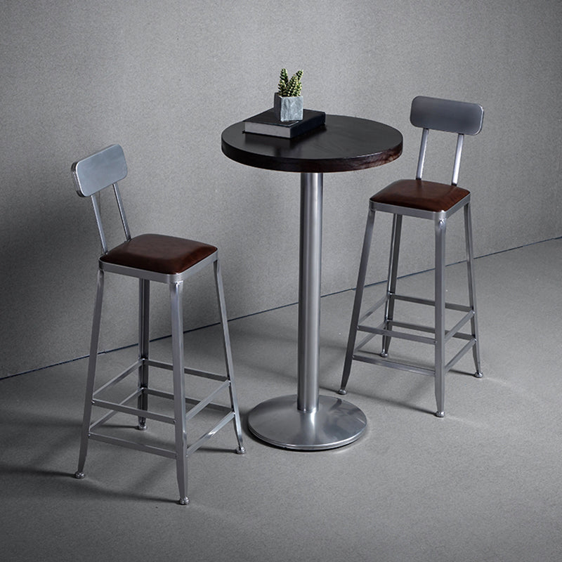 1/2/3 Pieces Pub Table Set Contemporary Round Table and Stool Set