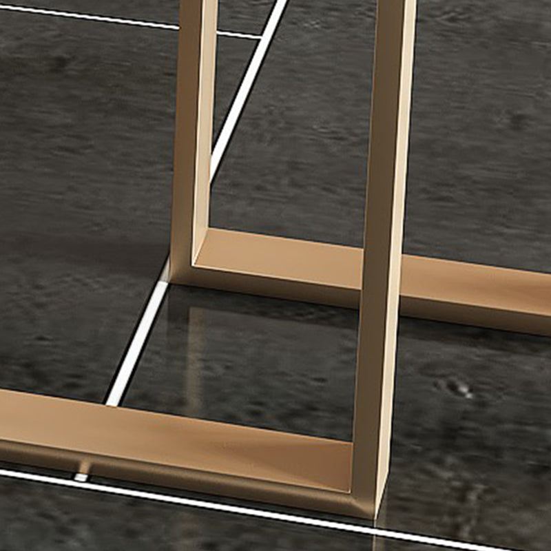 Contemporary Style Rectangle Pub Set 1/5 Pieces Faux Marble Pub Dining Set