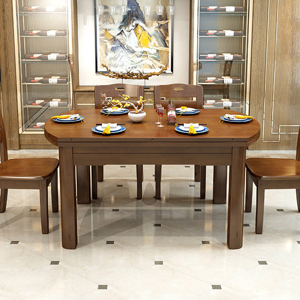 Modern Style Dining Table Solid Wood Butterfly Leaf Dining Table for Dining Room